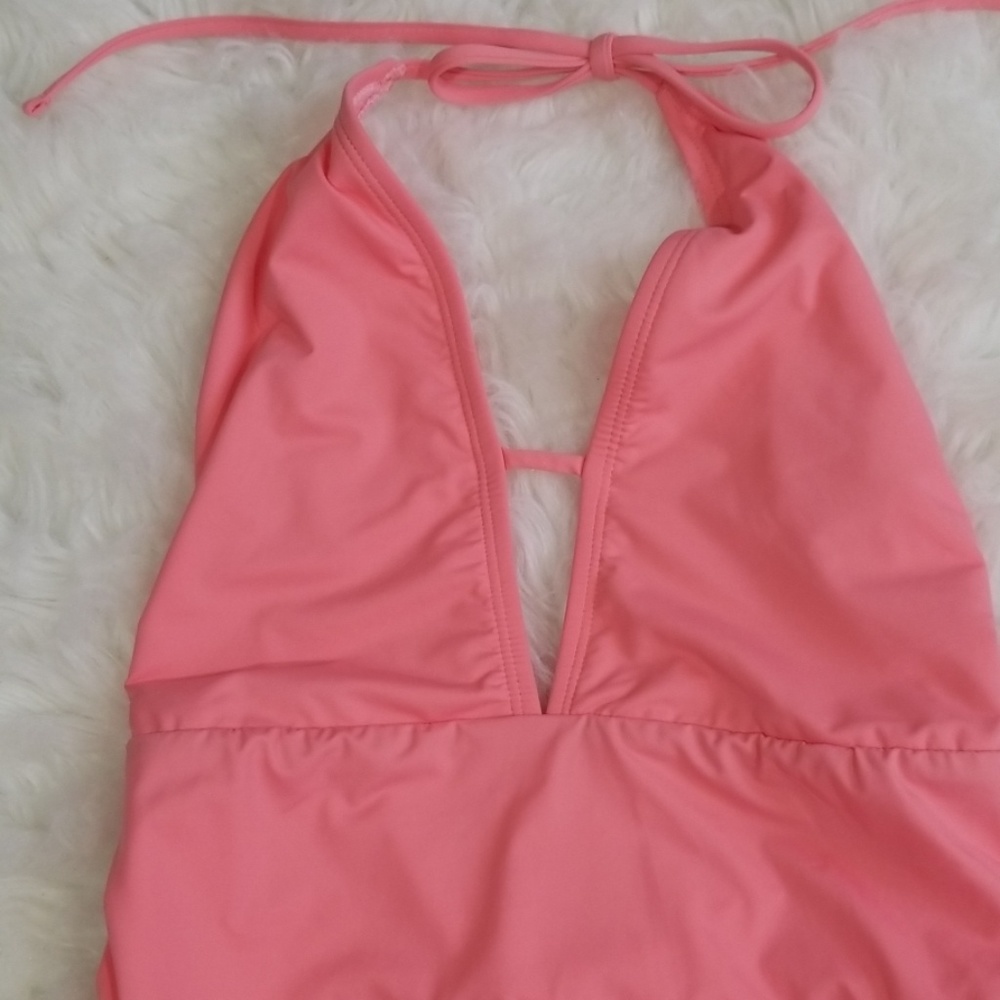 The Bikini Lab pink one piece bathing suit.  S - Picture 4 of 8